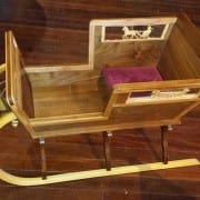 Handcrafted, hardwood sleigh by Ron Jackson