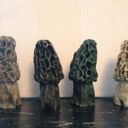 Morel Mushrooms in bronze by Wenaha Gallery artist Andy de la Maza