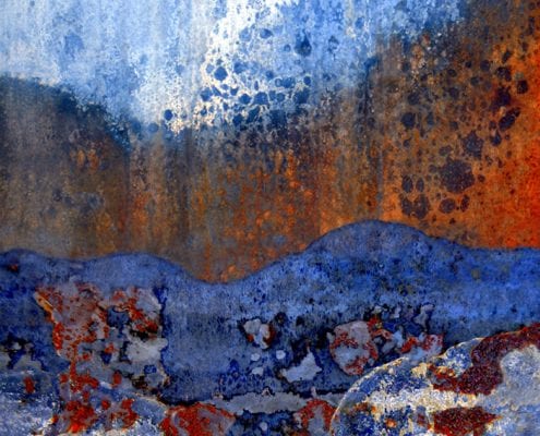mountain river pass abstract scrapyard photograph LuAnn Ostergaard