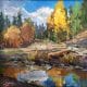 Teanaway River oil painting landscape laura gable