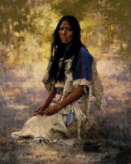 Woman of the Sioux - Howard Terpning