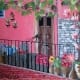 Motovun europe city acrylic painting flowers summer barcenas landscape travel