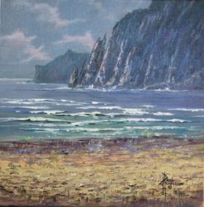 oregon coast beach ocean cliffs painting paul henderson