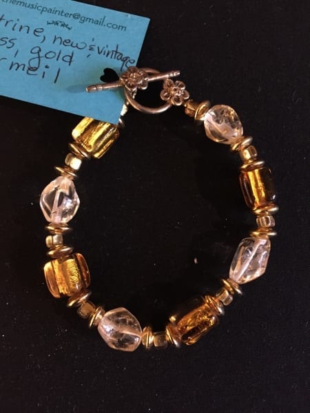 Clear and Gold Bracelet