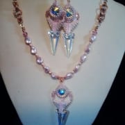 bridal jewelry necklace earrings bling sharon demaris