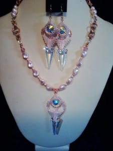 bride jewelry necklace earrings bling sharon demaris