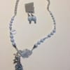 Necklace & Earrings Set - Leaf & Grape Design