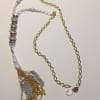 Necklace - Gold & White Tassel