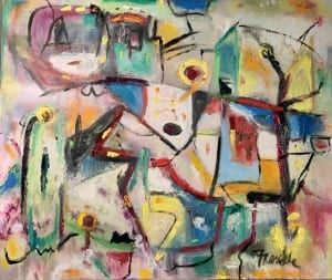 lost highway colorful abstract painting oil frankie laufer
