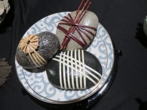 Japanese wrapped stones design form denise wagner