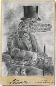 alligator-top-hat-elegant-pose-keith-harrop-drawing