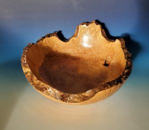 natural edge maple woodturned salad bowl louis toweill
